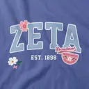 Zeta Block Lettering Floral Illustration Rush Hoodie