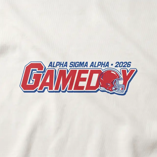 Alpha Sigma Alpha Bold Block Text Game Day Shirt
