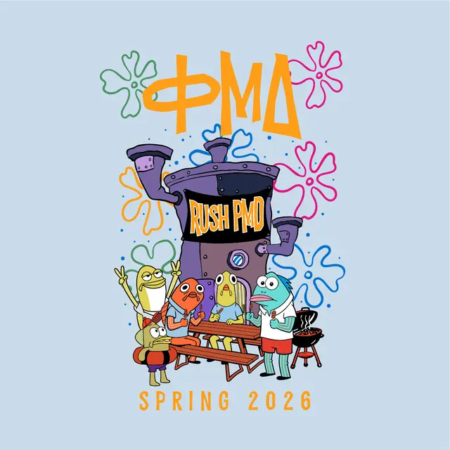 Phi Mu Delta Cartoon Gathering Rush & Bid Shirt