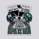 Alpha Xi Delta Helmets and Newspapers Game Day Crewneck