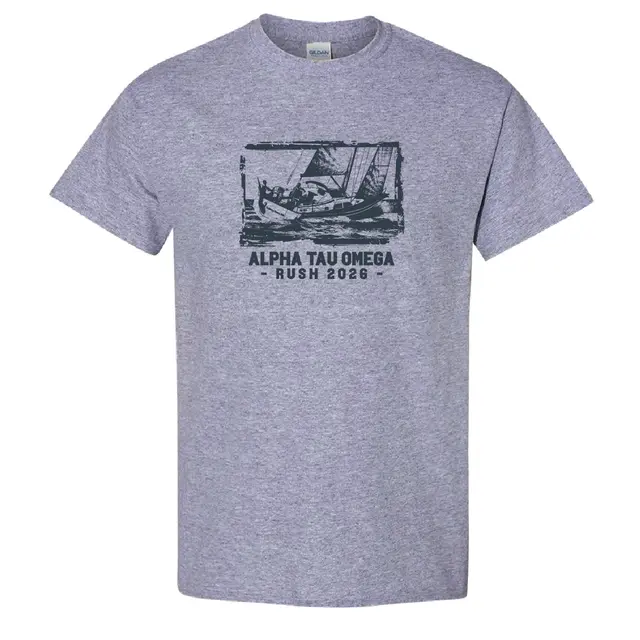 Alpha Tau Omega Sailboat Scene Rush Shirt 2