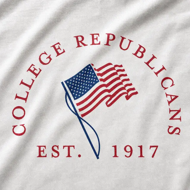 College Republicans American Flag Circular Design Crewneck