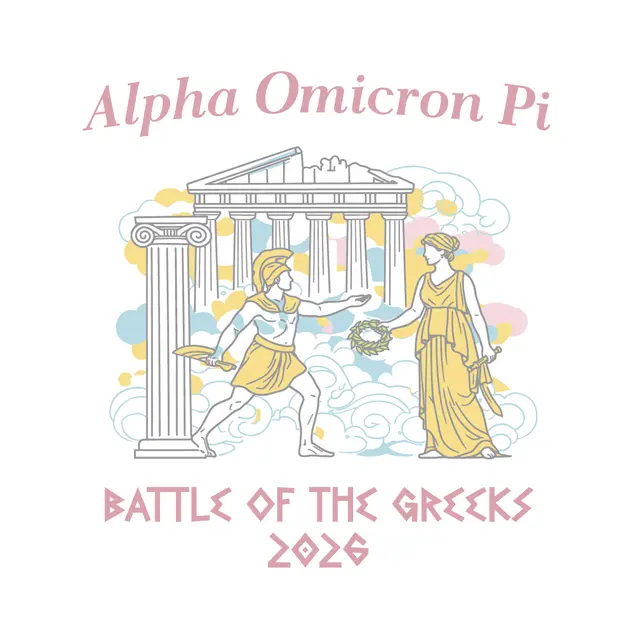Alpha Omicron Pi Greek Battle Scene PR Shirt