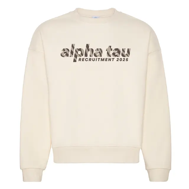 Alpha Sigma Tau Camo Text Recruitment Crewneck 2