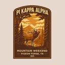 Pi Kappa Alpha Majestic Elk Design Retreat Shirt