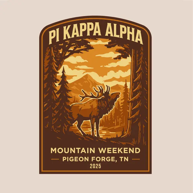 Pi Kappa Alpha Majestic Elk Design Retreat Shirt