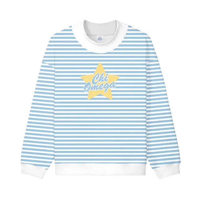 Chi Omega Simple Star Illustration PR Sweater 2