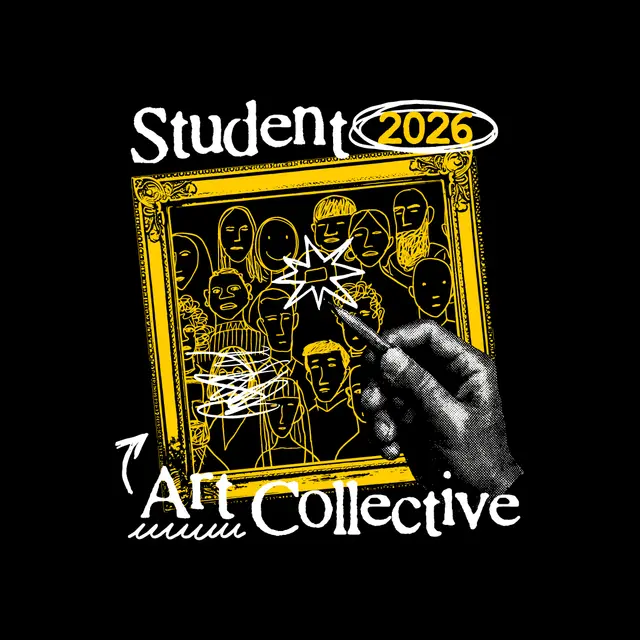 Student Art Collective Framed Faces Design PR Hoodie