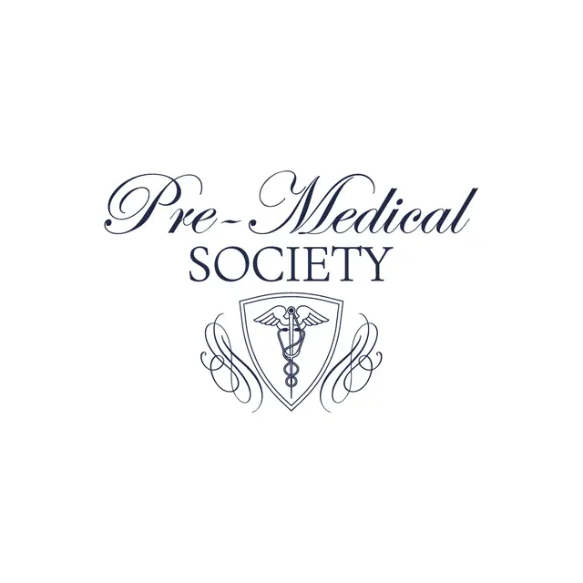 Pre-Medical Society Script Text with Caduceus PR Crewneck