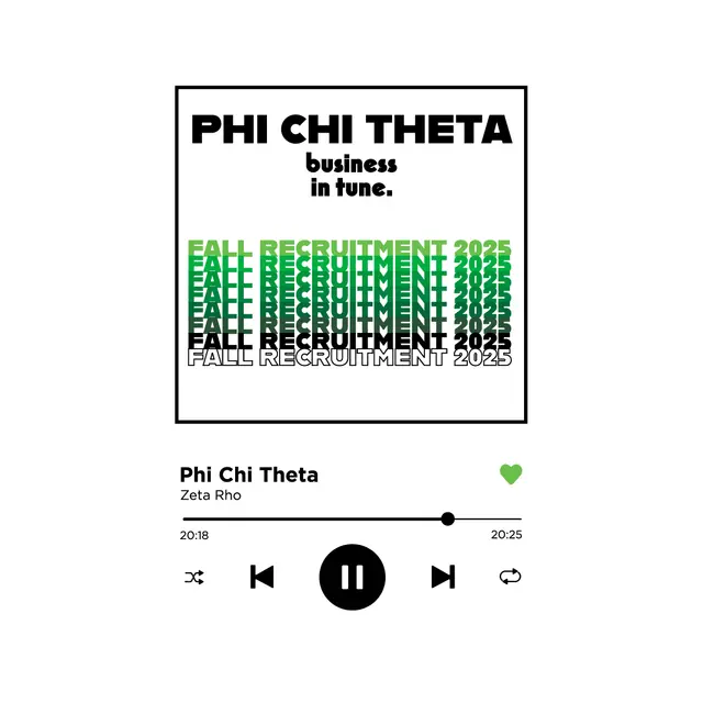 Phi Chi Theta Gradient Text Fall Recruitment Shirt