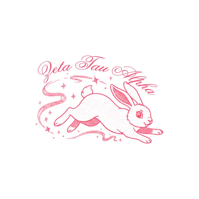 Zeta Tau Alpha Bunny Illustration PR Shirt
