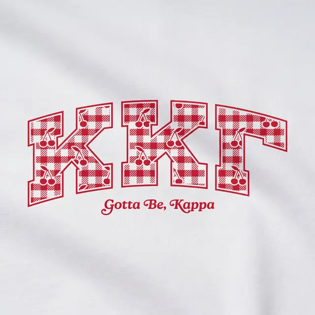 Kappa Kappa Gamma Checker Pattern KKG Rush Shirt