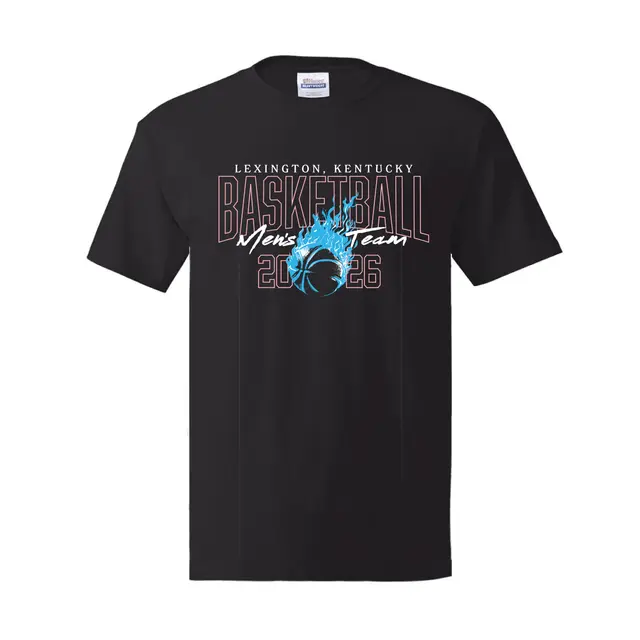 Men's Basketball Bold Typography Flame Graphic PR Shirt 2