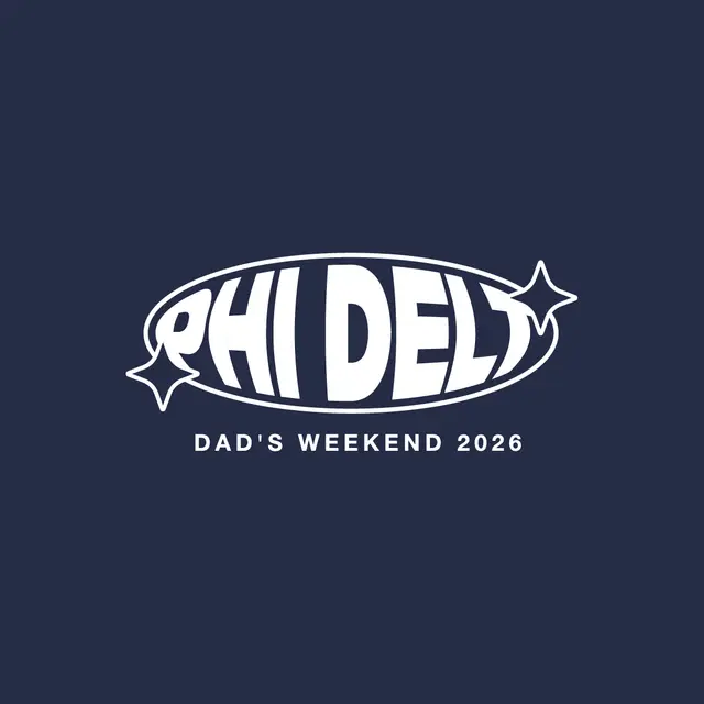 Phi Delta Theta Starry Oval Text Dad's Weekend Crewneck