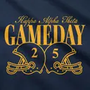 Kappa Alpha Theta Collegiate Football Helmets in Yellow Game Day Sweater