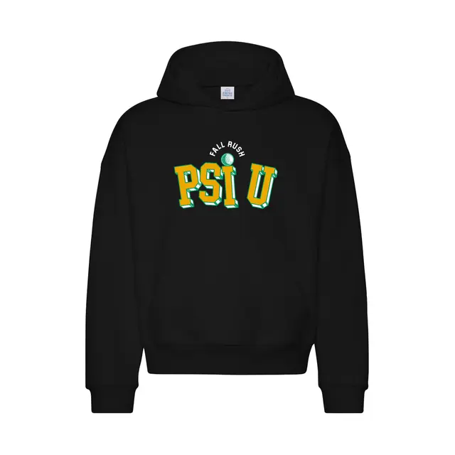 Psi Upsilon Block Lettering Fall Rush Hoodie 2