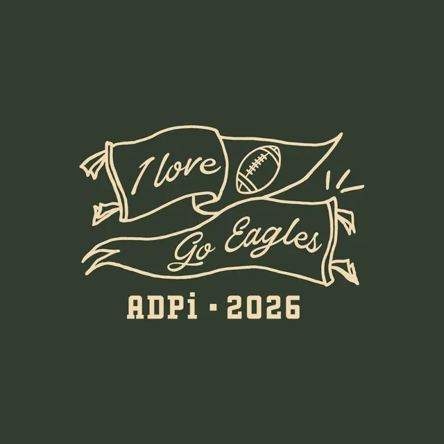 Alpha Delta Pi Football Banner Game Day Hoodie