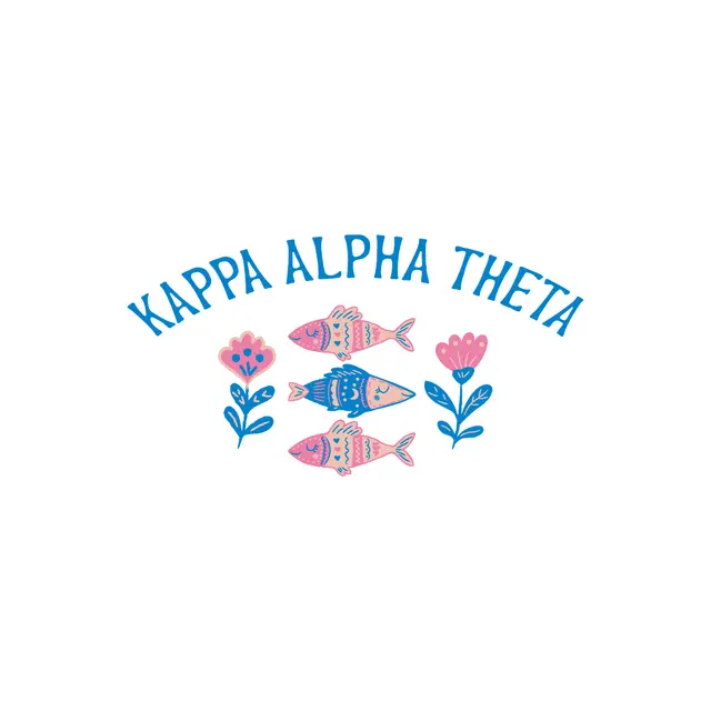 Kappa Alpha Theta Fish and Floral PR Shirt