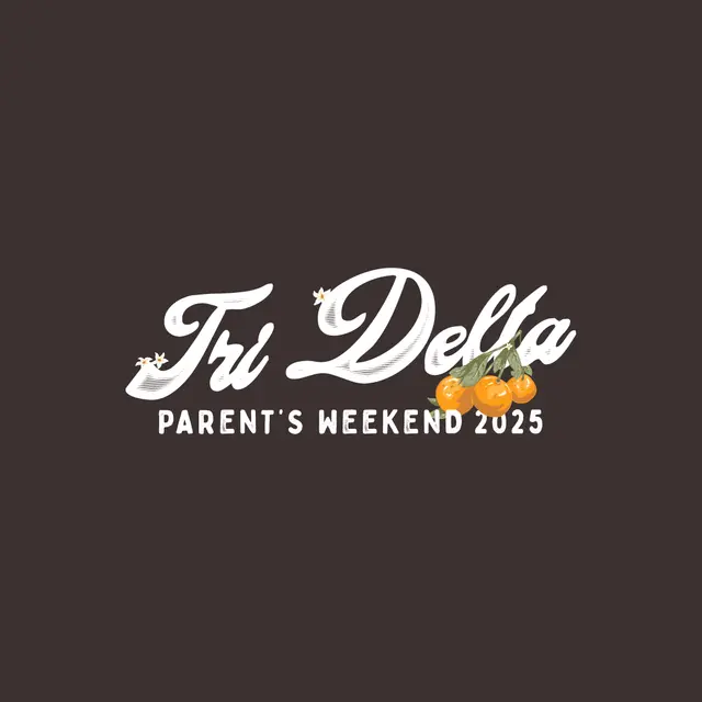Delta Delta Delta Orange Accent Parent's Weekend Crewneck