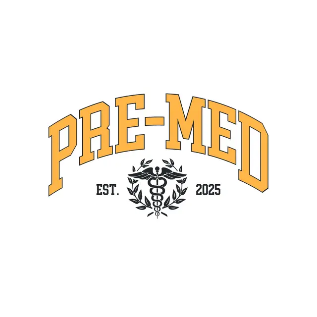 Pre-Med Club Bold Lettering Caduceus PR Hoodie