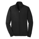 Sport-Tek Women's Sport-Wick® Fleece Full-Zip Jacket Black Front