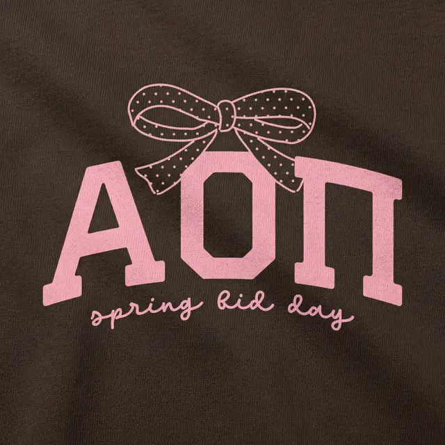 Alpha Omicron Pi Bow Illustration Rush Tank