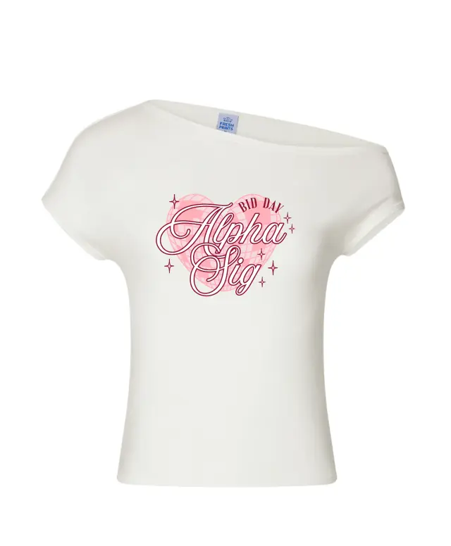 Alpha Sigma Alpha Heart Illustration Rush Shirt