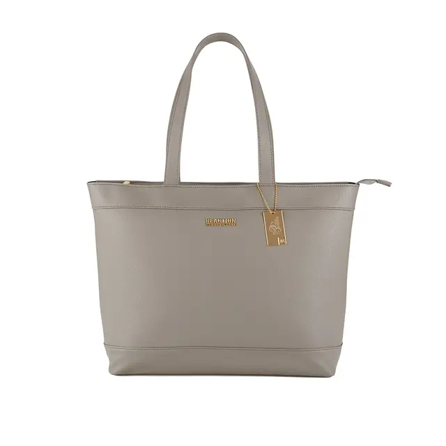 Kenneth Cole Pebbled 15" Computer Tote 9950-91 Light Gray Front