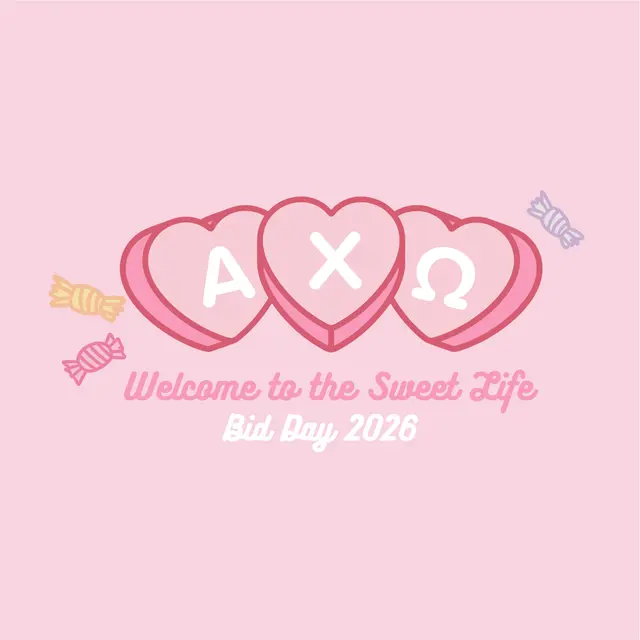 Alpha Chi Omega Heart Candy Rush Shirt