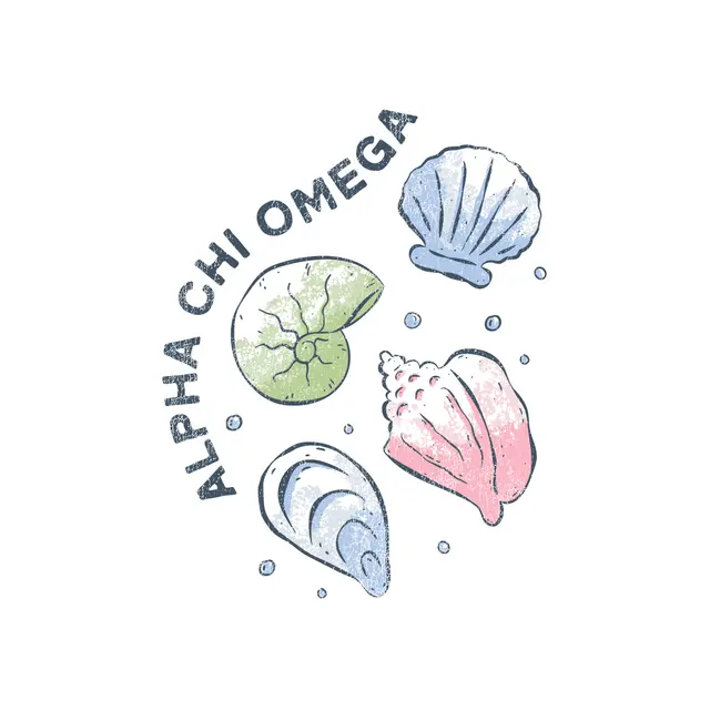 Alpha Chi Omega Sea Shell Illustration PR Tank