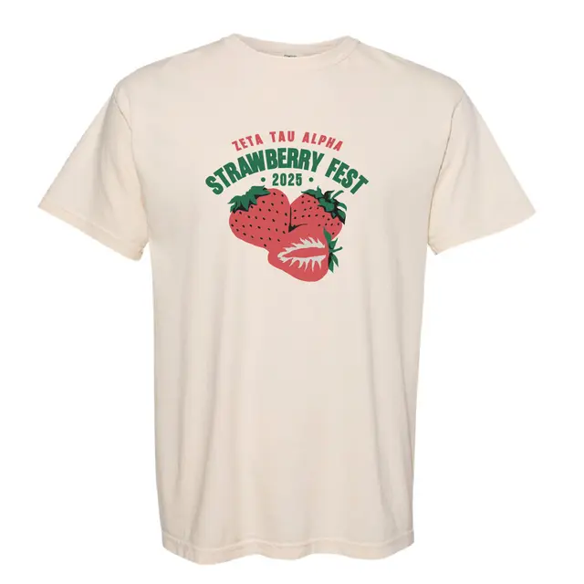 Zeta Tau Alpha Strawberry Fest Graphic Philanthropy Shirt 2