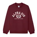 Alpha Sigma Alpha Curved Text Floral Illustration Game Day Hoodie 2