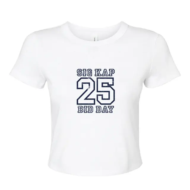 Sigma Kappa Distressed Block Font Bid Day Shirt 2