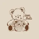 Kappa Alpha Theta Cute Teddy Bear with Flowers PR Hoodie
