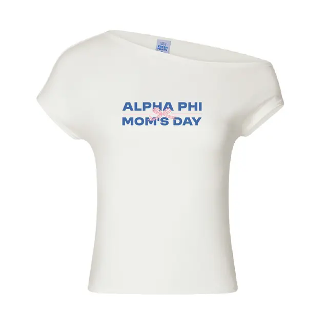 Alpha Phi Bold Block Lettering Mom's Day Shirt 2
