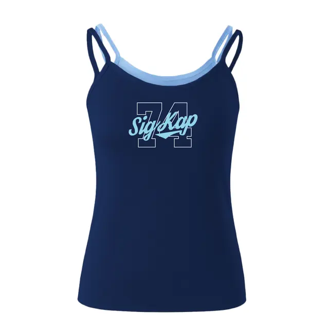 Sigma Kappa Block Lettering Flowing Script PR Tank 2