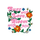 Alpha Omicron Pi Floral Buzz PR Crewneck