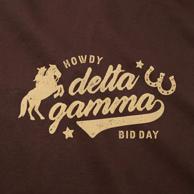 Delta Gamma Cowboy Graphic Rush Tanks