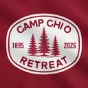 Chi Omega Pine Tree Illustration Retreat Shirt