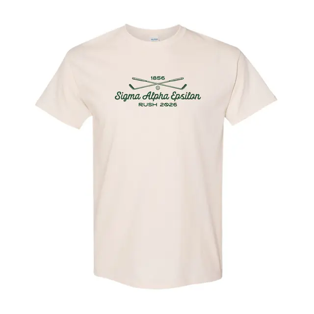 Sigma Alpha Epsilon Crossed Golf Clubs Rush Shirt 2