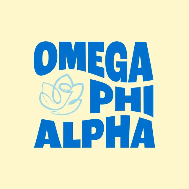 Omega Phi Alpha Bold Block Text PR Tank
