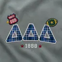 Delta Delta Delta Plaid Letters Route Graphic Sweater