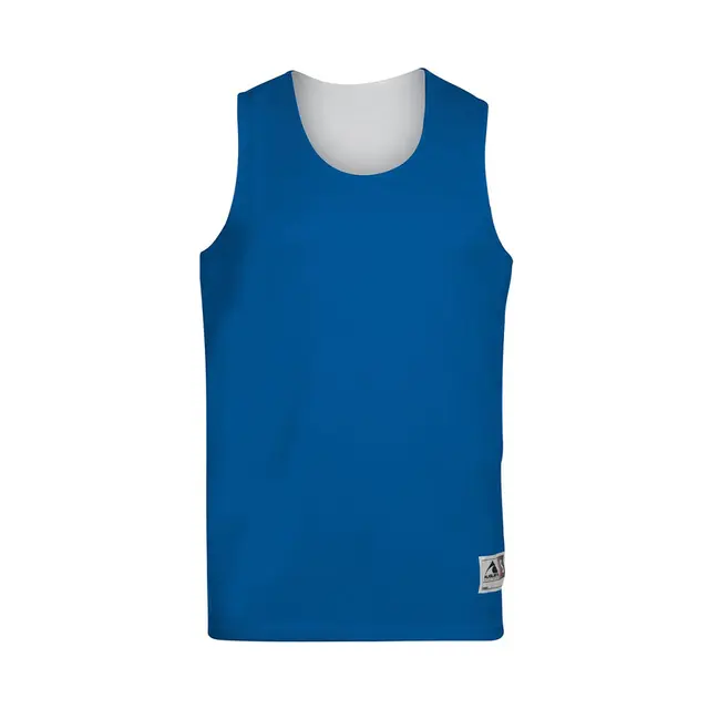 Customizable Augusta Reversible Wicking Tank 148 Royal and White Front