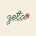 Zeta Tau Alpha Script Text with Strawberry Founder's Day Hoodie