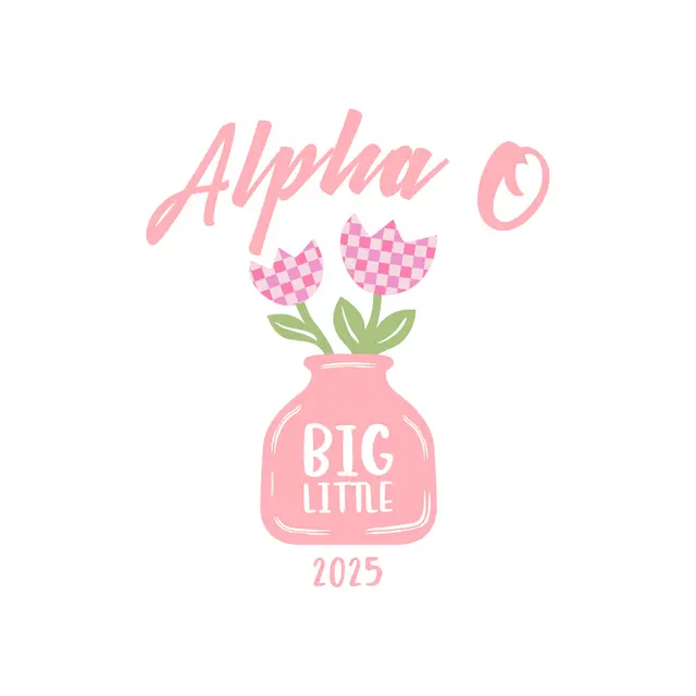 Alpha Omicron Pi Checker Tulip Big Little Shirt