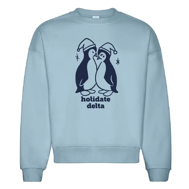 Delta Delta Delta Penguin Holiday Party Crewneck 2