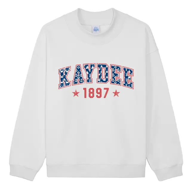 Nautical Patterned Varsity Text PR Sweater Design for Kappa Delta