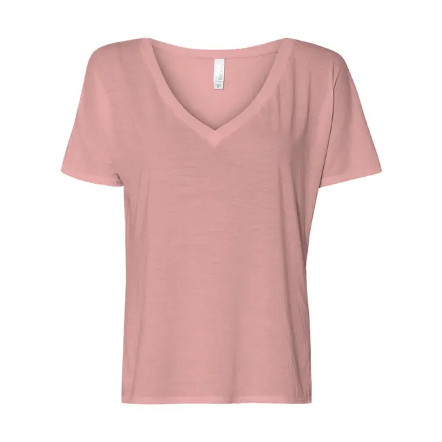 Customizable Bella + Canvas Women’s Slouchy V-Neck Tee 8815 Mauve Front