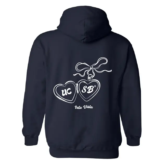 UC Santa Barbara Heart Locket Isla Vista PR Hoodie 2
