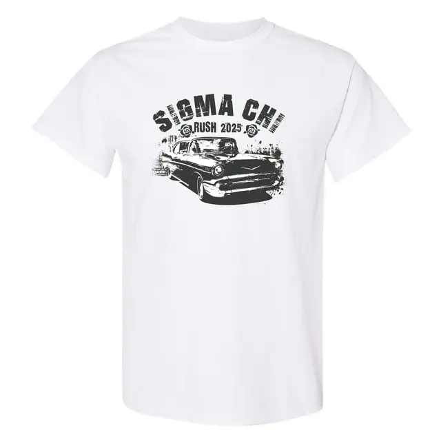 Sigma Chi Classic Car Illustration Rush Shirt 2